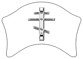 DABAN-519-SL-WT Silver Orthodox Cross White
